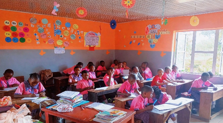 Students in class at Good Victory Magnates Academy